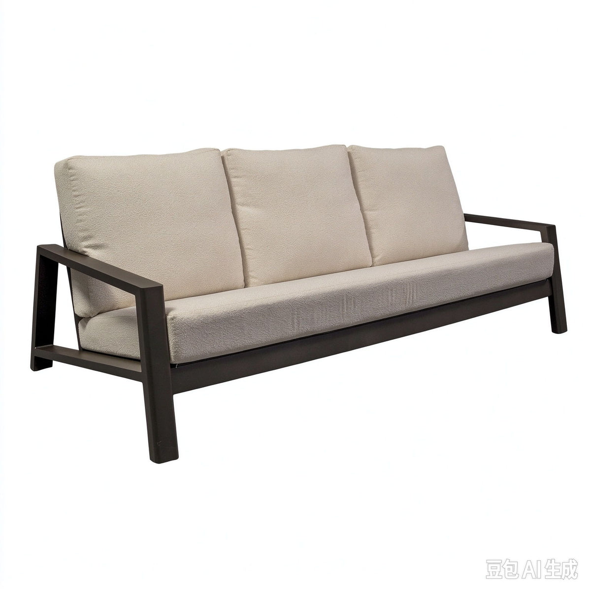 Verona - Seating Sofa - Dark Espresso / Gray / Off White