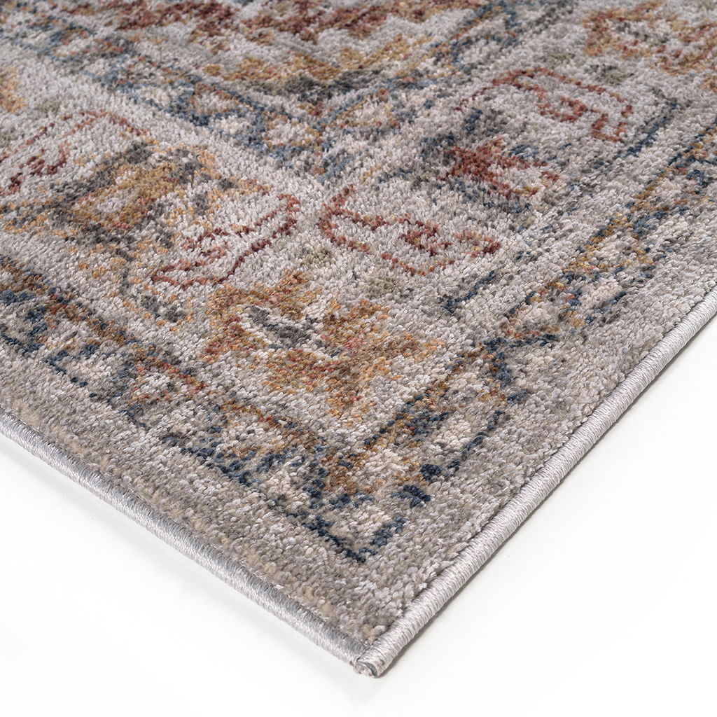 Jasmine - 8' x 10' Vintage Medallion Woven Area Rug - Orange Multi
