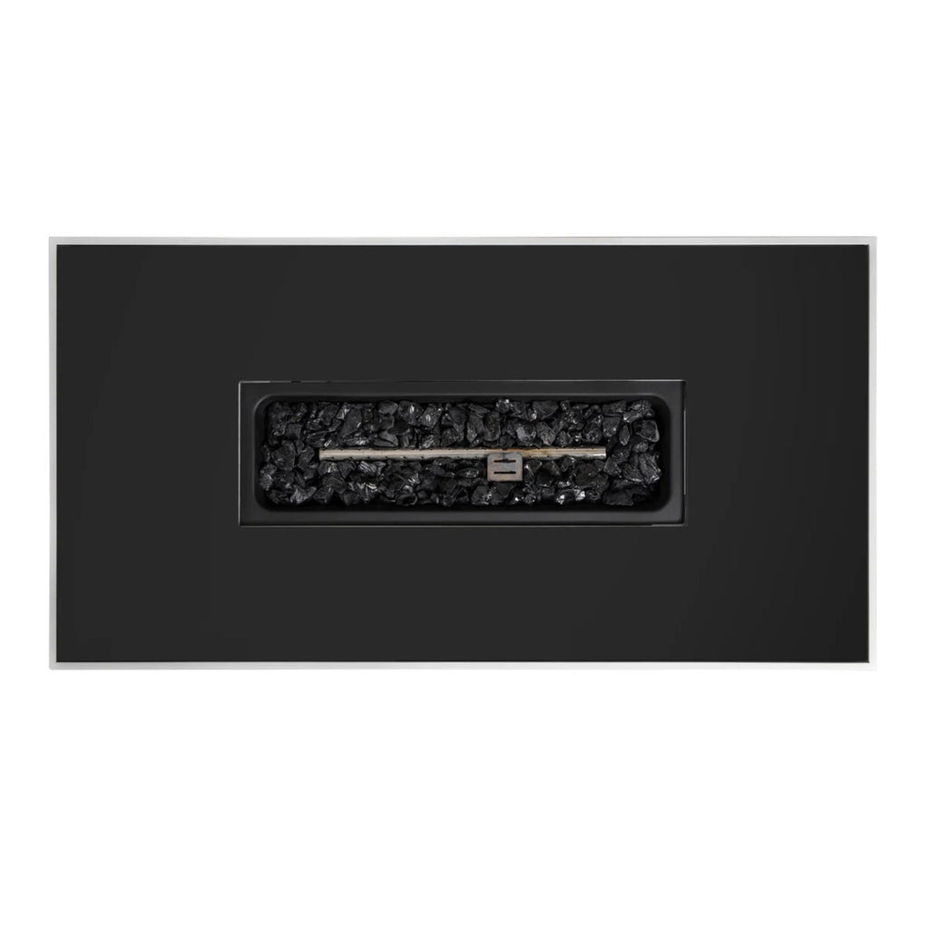 Outdoor 43" Rectangular Fire Pit Table With Adjustable Flame Control - White