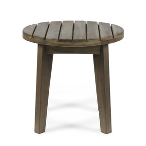 Outdoor Acacia Wood Side Table With Weather Resistance