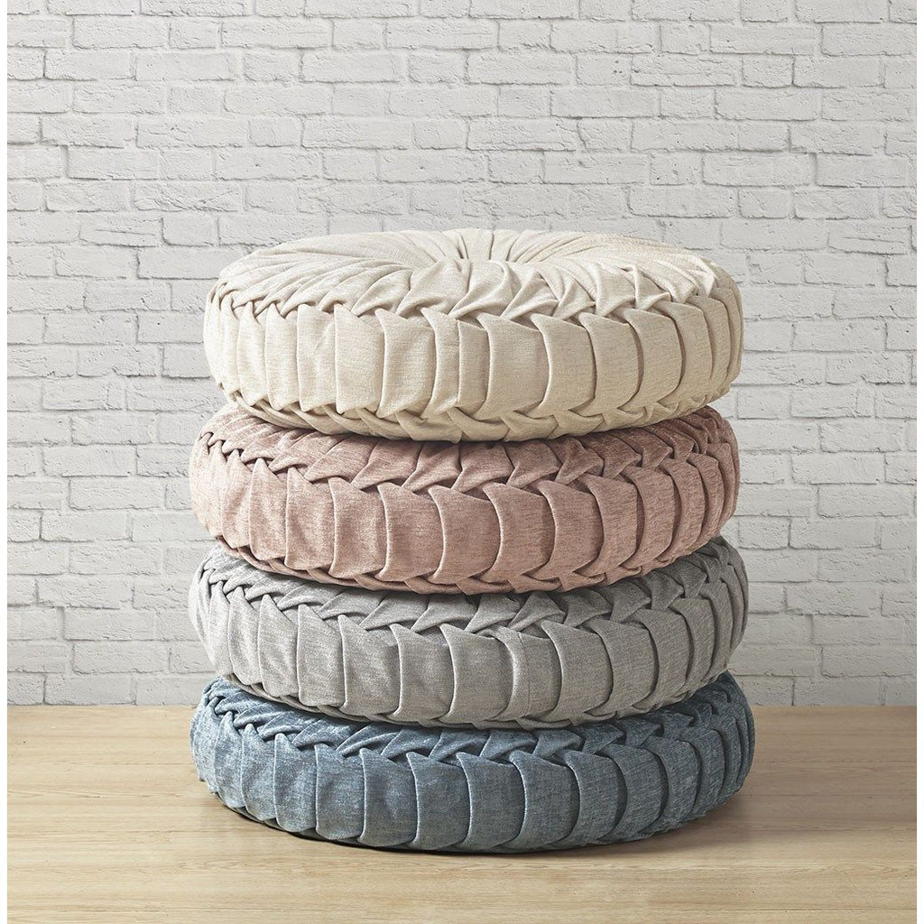 Loretta - Round Floor Pillow Cushion - Aqua