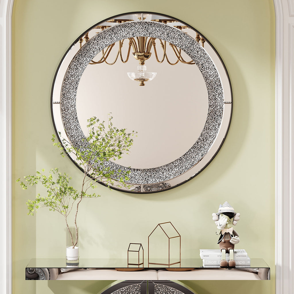 Round Wall Mirror - Silver