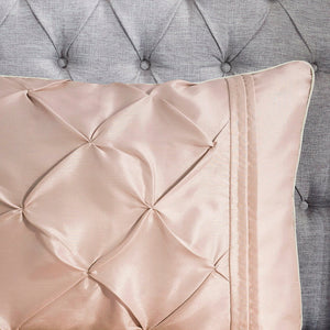 Laurel - Queen 7 Piece Tufted Comforter Set - Blush