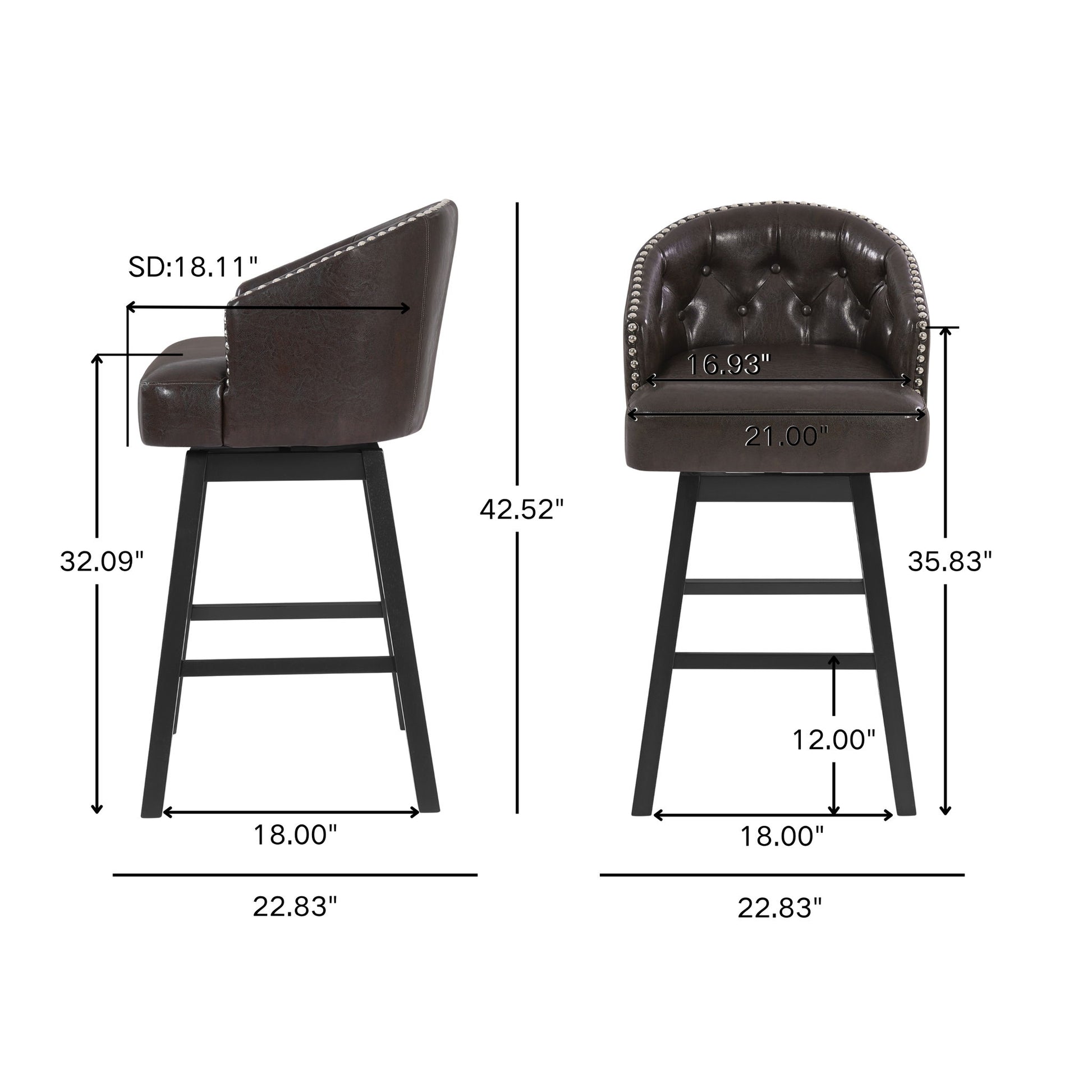Swivel Bar Stool (Set of 2)