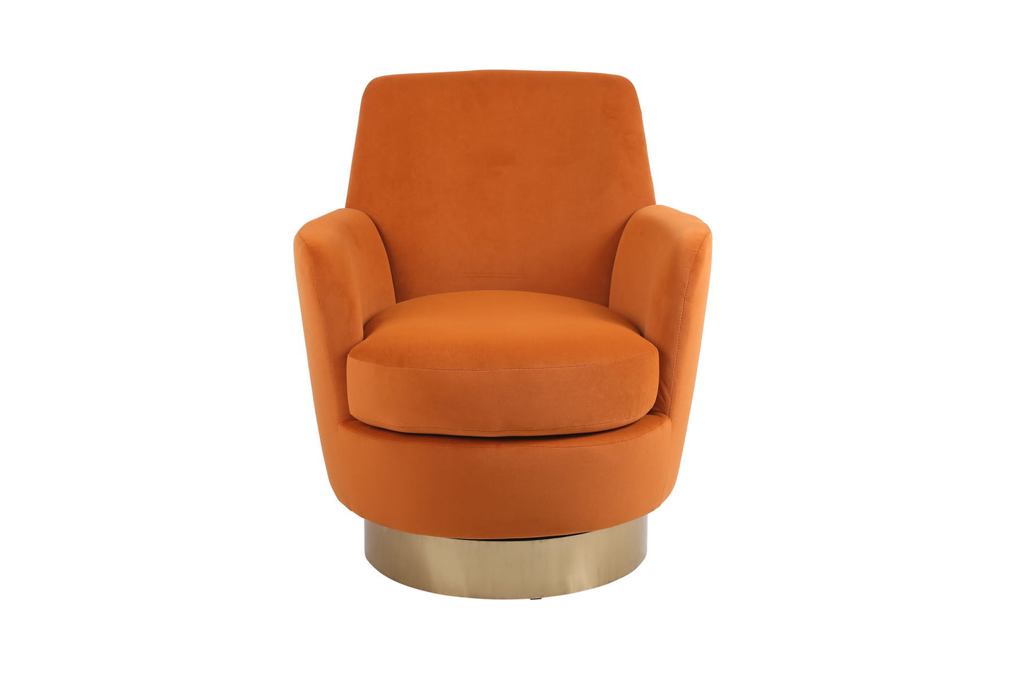 Swivel Barrel Chair, Swivel Accent Chairs Armchair For Living Room, Reading Chairs For Bedroom Comfy, Round Barrel Chairs With Gold Stainless Steel Base