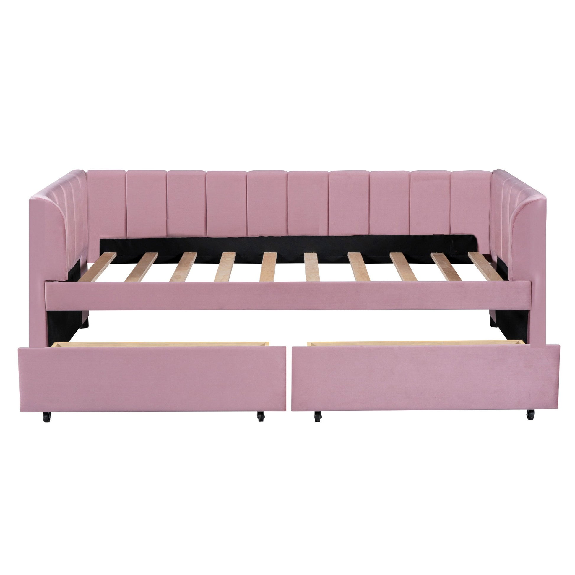 Upholstered Daybed With Ergonomic Design Backrest