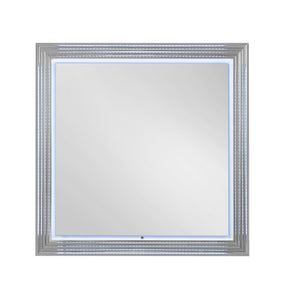 Moon - Marble Mirror With LED - White