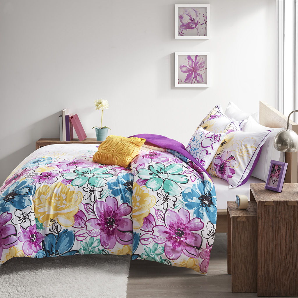 Olivia - King Comforter Set - Blue