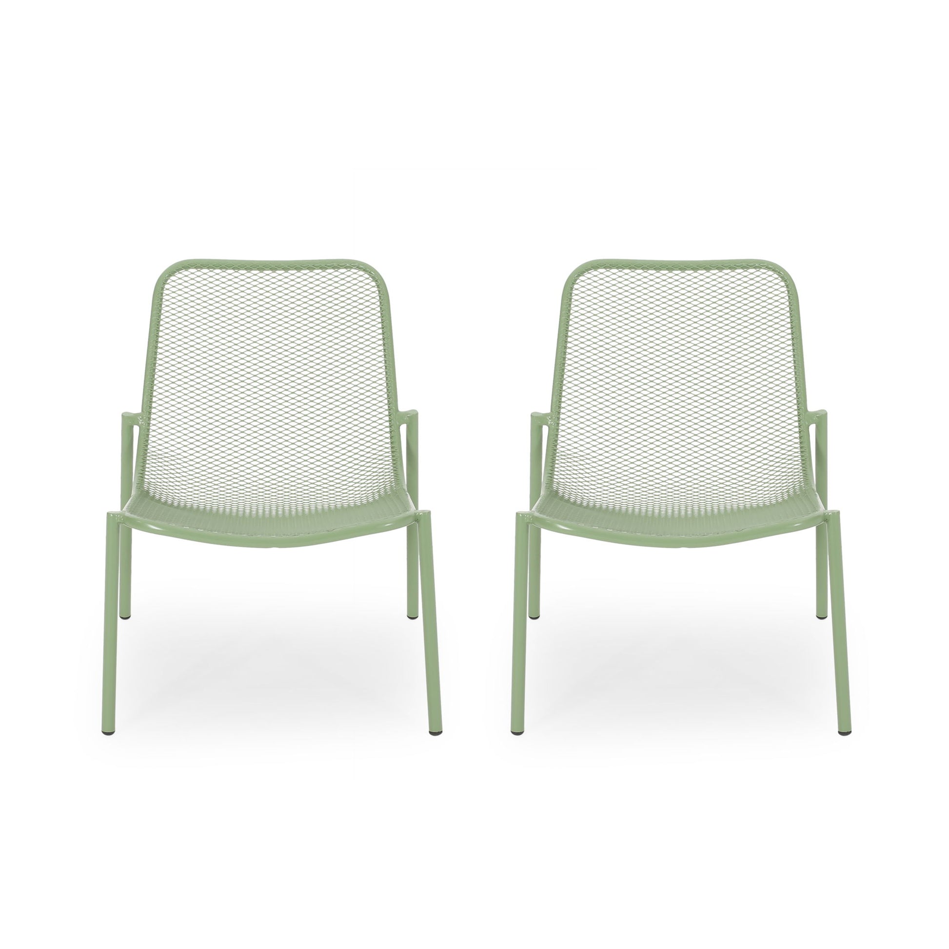 Outdoor Iron Chair With Mesh Design