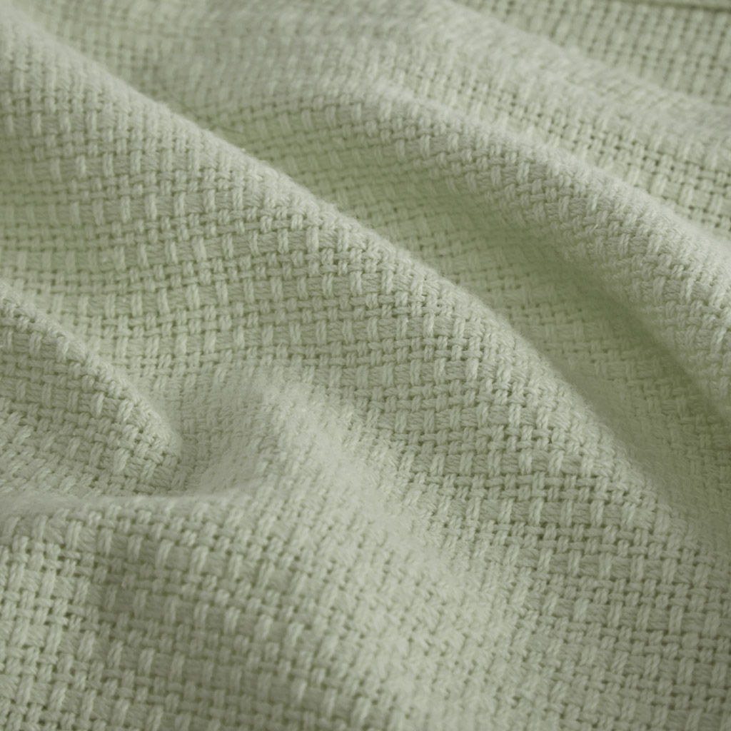 Freshspun Basketweave - Cotton Blanket - Green