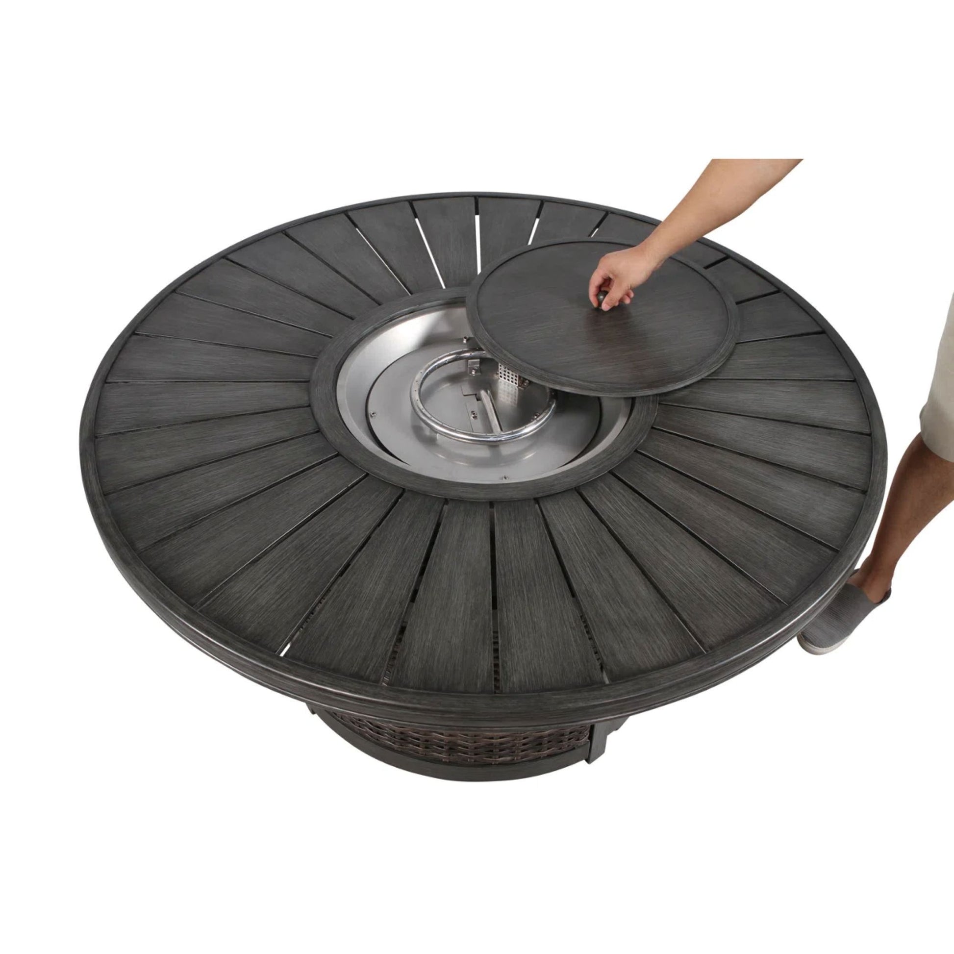 Cassara Resort - Propane Outdoor Fire Pit Table - Brown