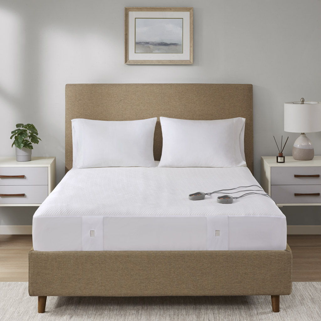 Cool Touch - Twin Heated Mattress Pad - White