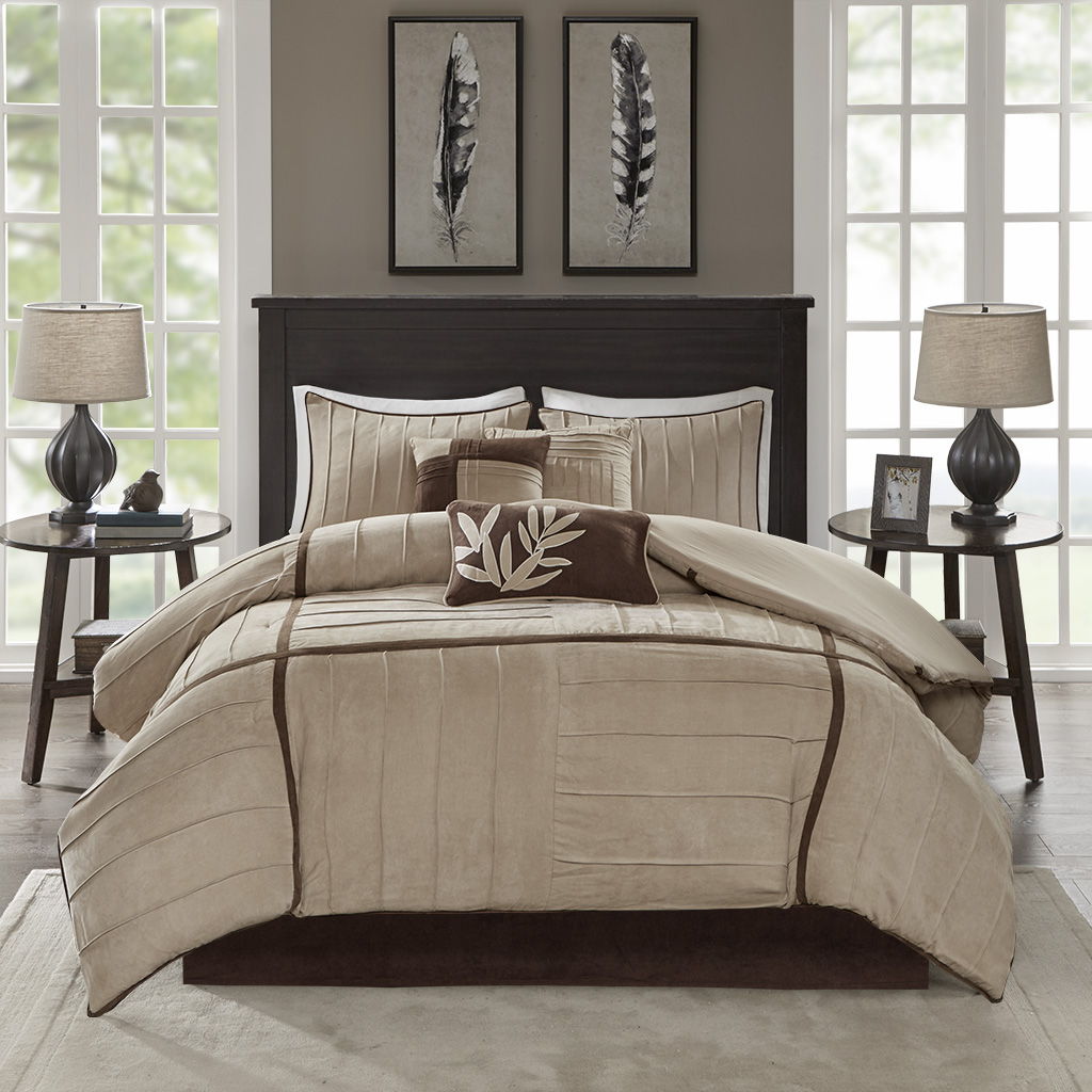 Dune - Queen - Piece Comforter (Set of 7) - Beige