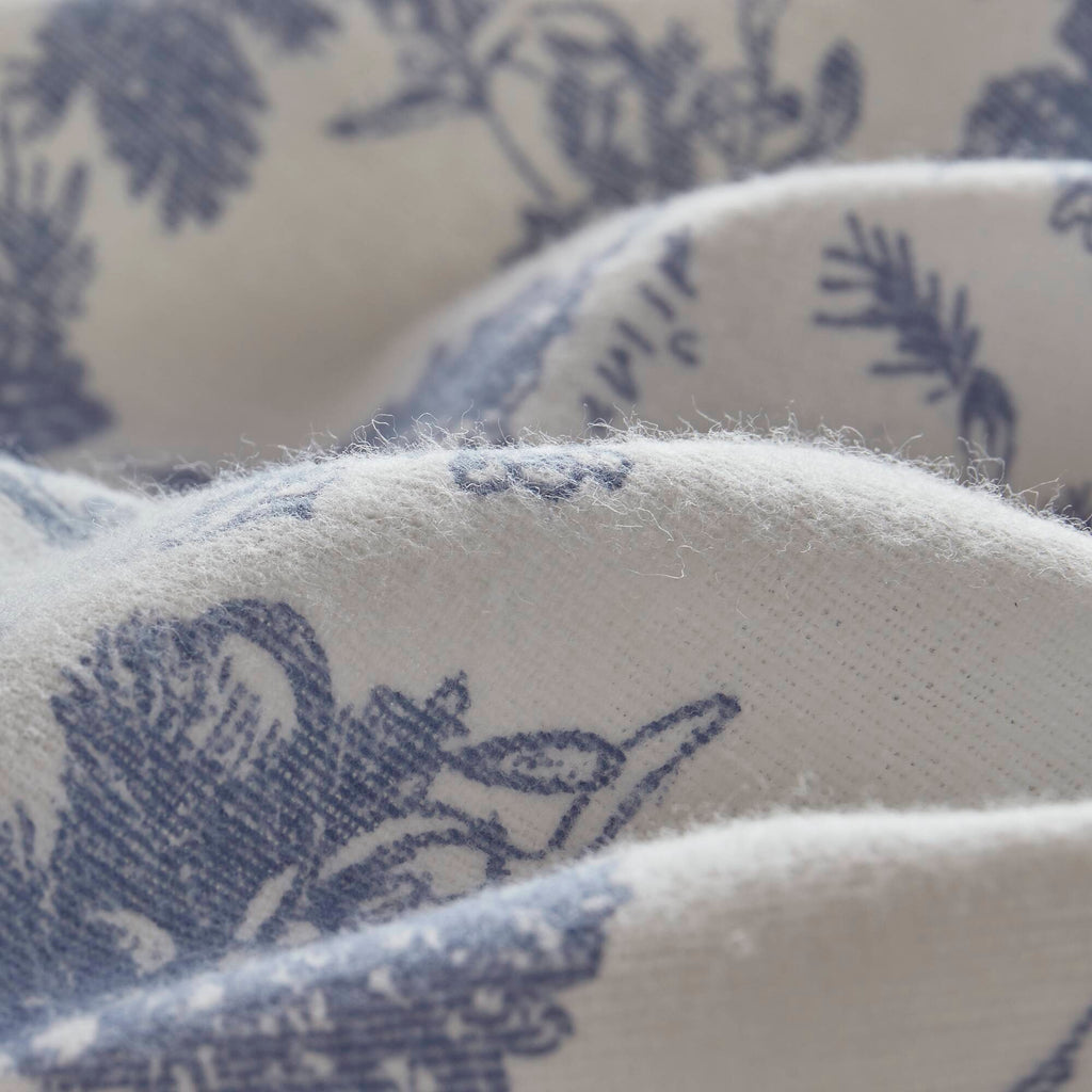 Cozy Cotton Flannel - Queen Printed Sheet Set - Toile Pine Trees