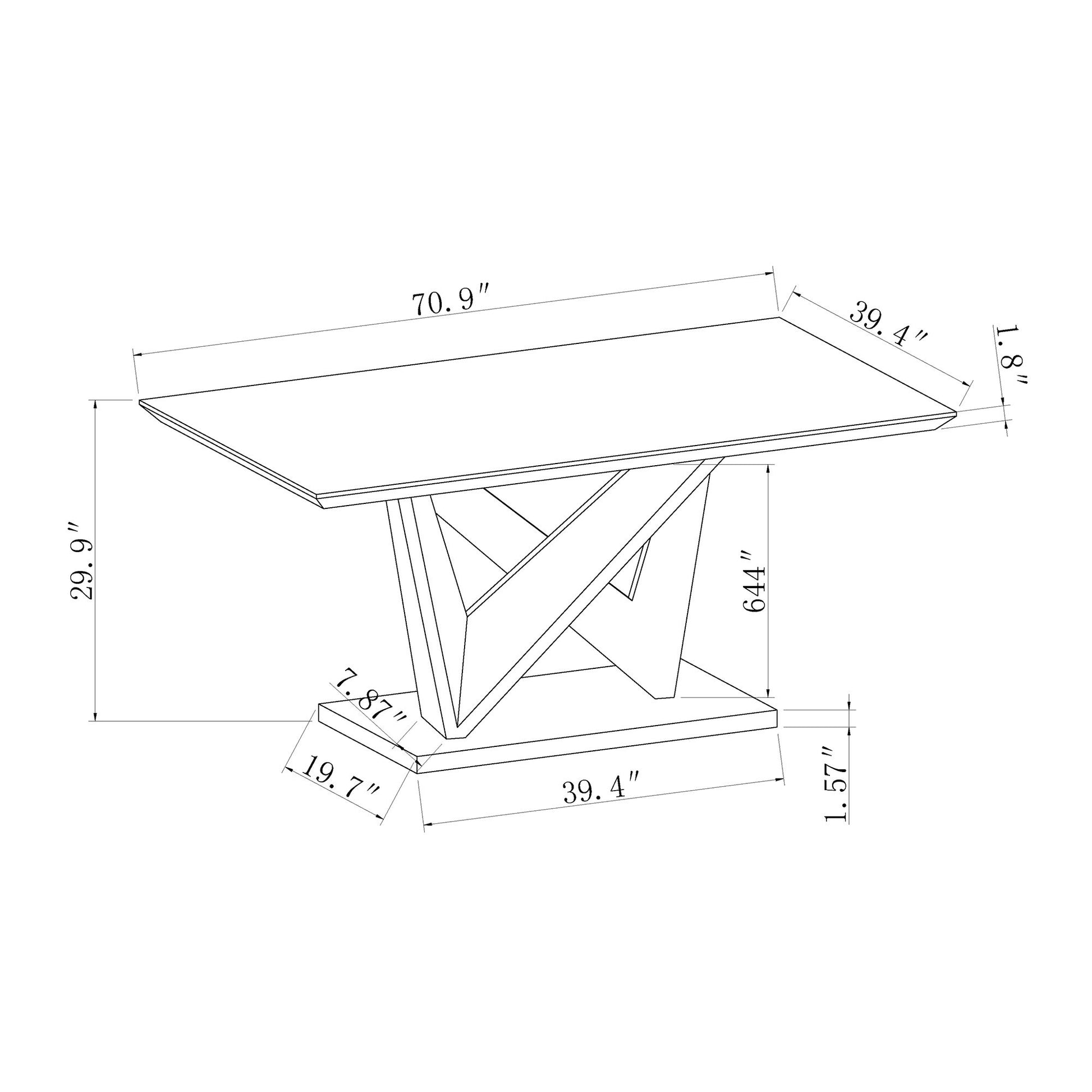 Caroline - Dining Table - Gray