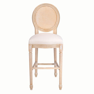 French Country Bar Chairs With Round Back (Set of 2)