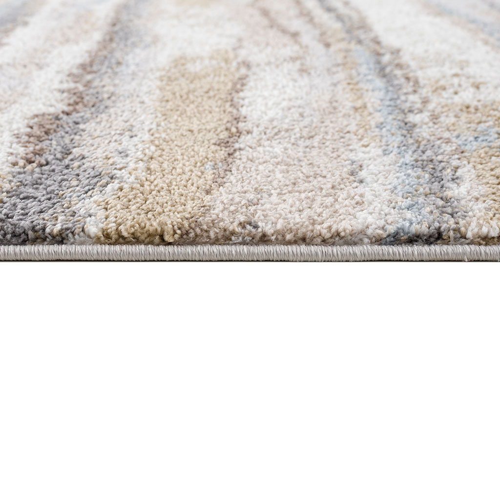 Riley - 7' X 9' Watercolor Abstract Area Rug - Blue / Tan