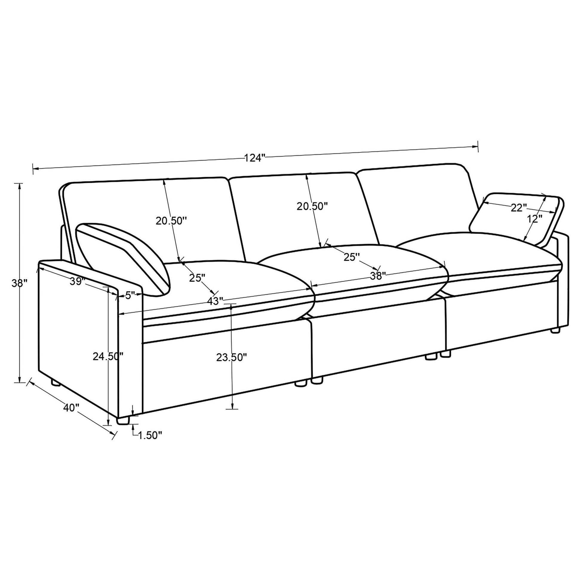 Hollander - Power Reclining Sofa With Modular Design