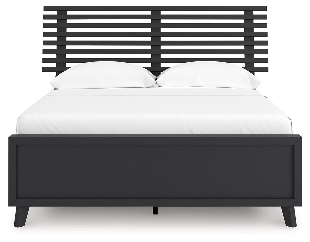 Danziar - Full Slat Panel Bed - Black