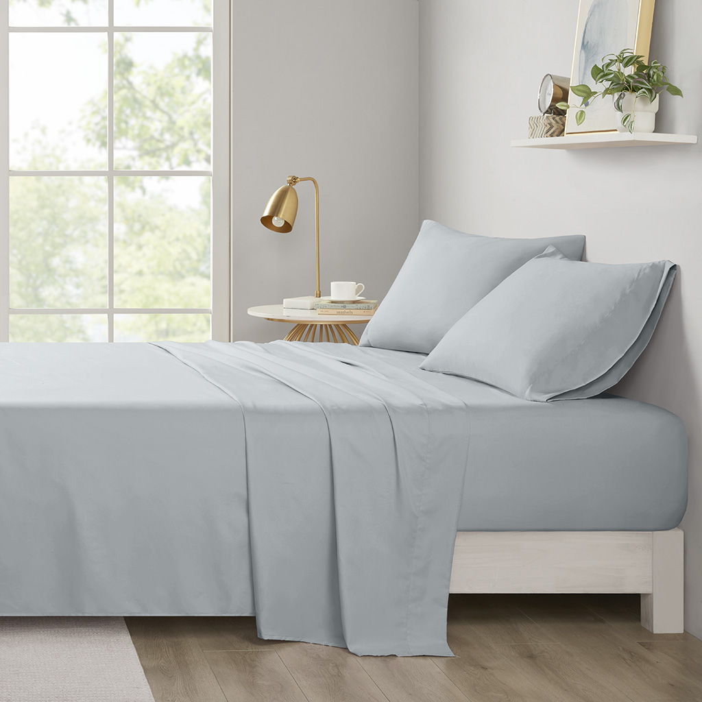 Twin Long All Season Wrinkle Free Sheet Set - Gray