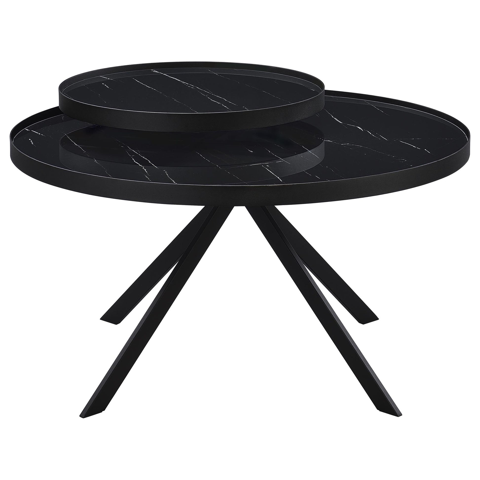 Shayne - Round Top Coffee Table With 2 Tier Design