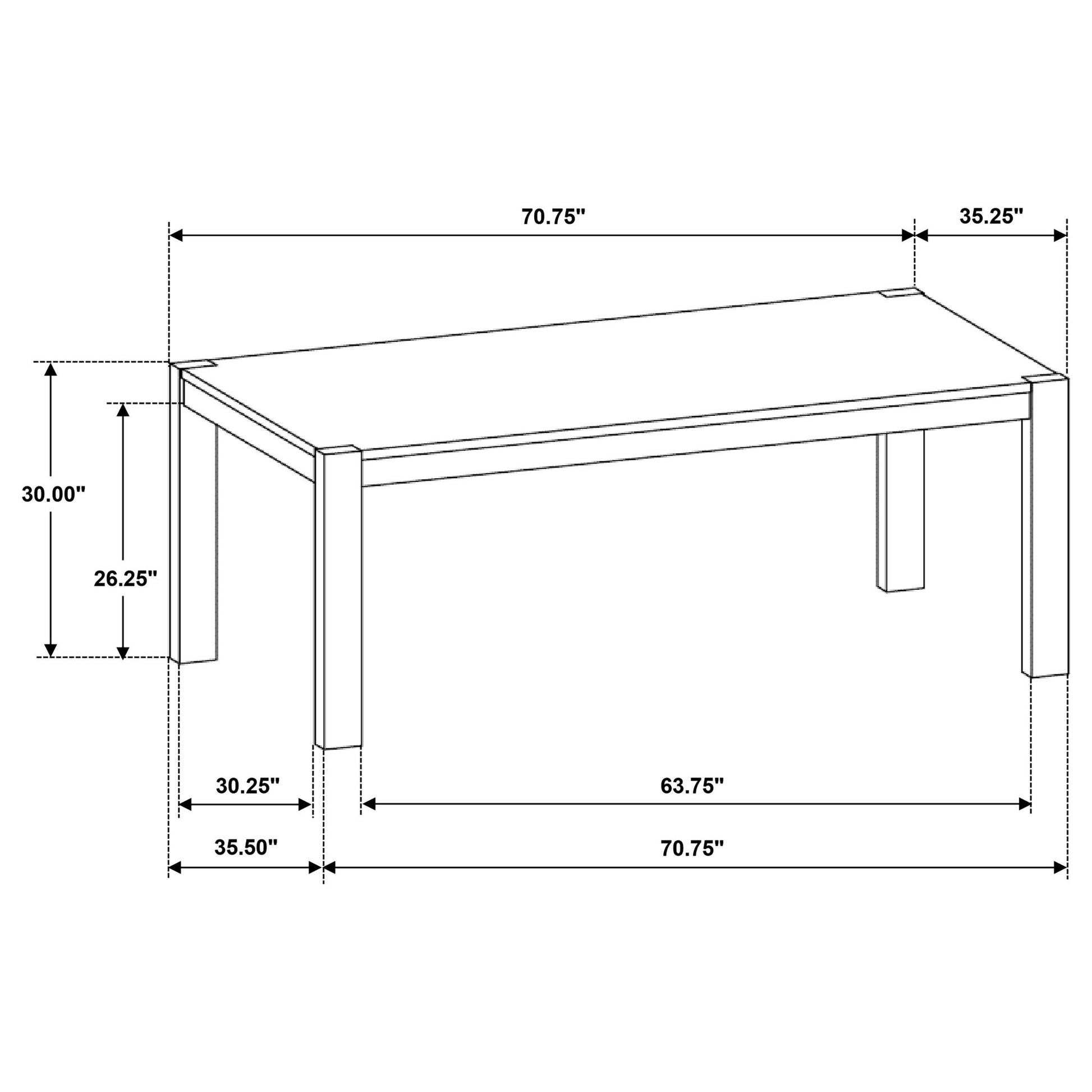 Umbarger - Dining Table - Brown Antique White