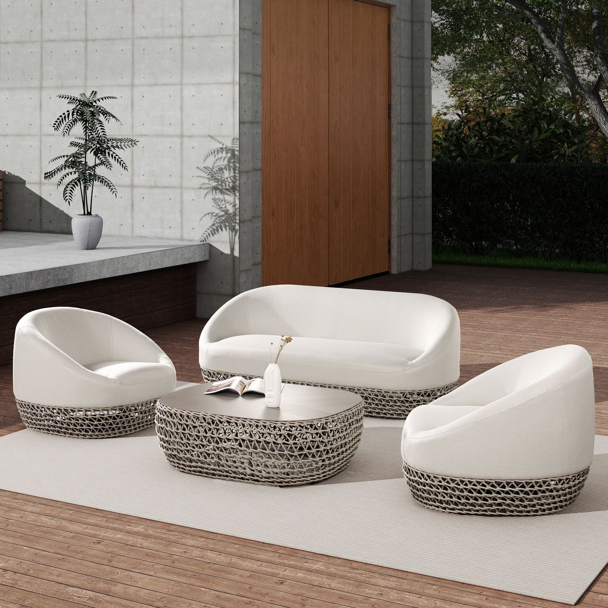 Willow - Upholstered Patio Deep Seating Sofa