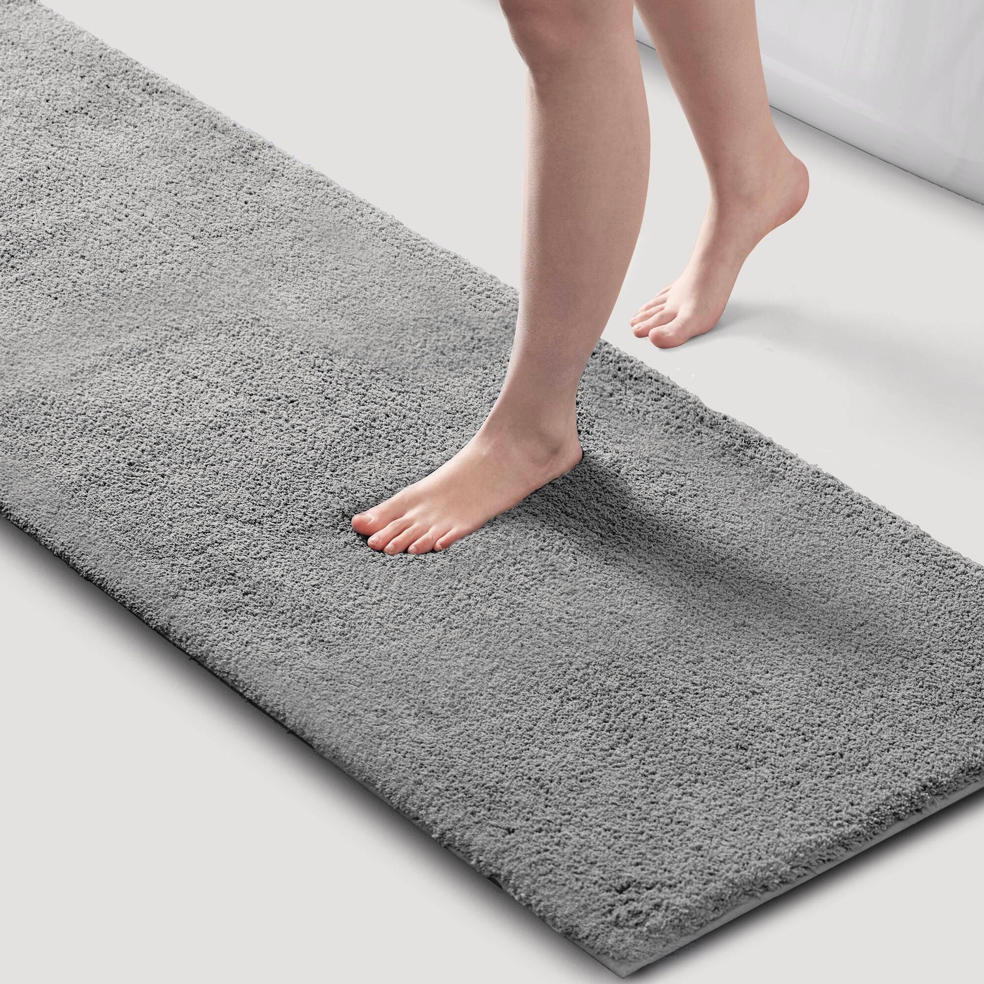 Marshmallow - 20" x 24" Contour Bath Rug - Gray