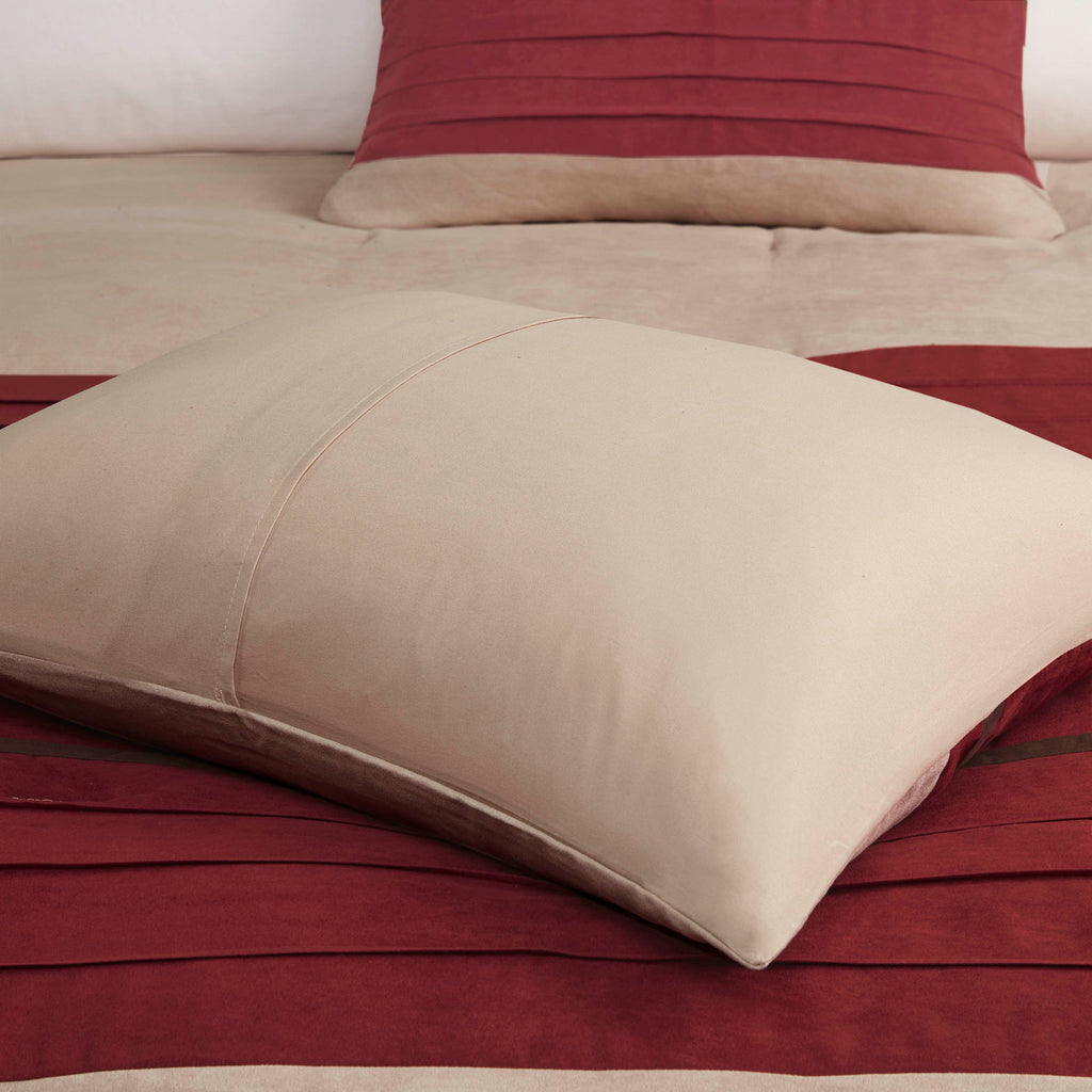 Palmer - California King Piece Comforter (Set of 7) - Red