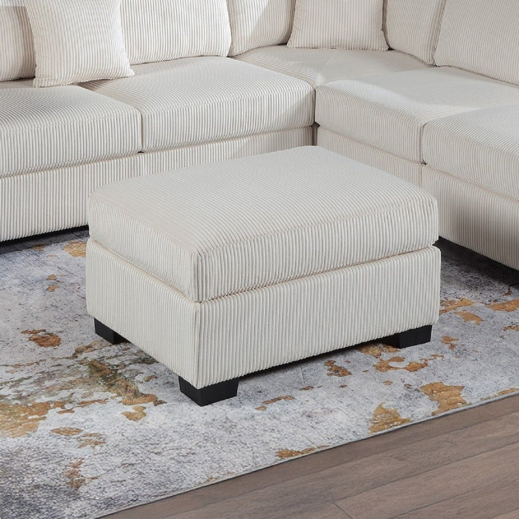 Sectional Sofa Set With Reversible Left / Right Chaise And Matching Cocktail Ottoman
