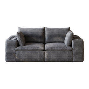 Cloud Sofa, Deep Seat Couches, Removable Cushion For Living Room - Dark Gray