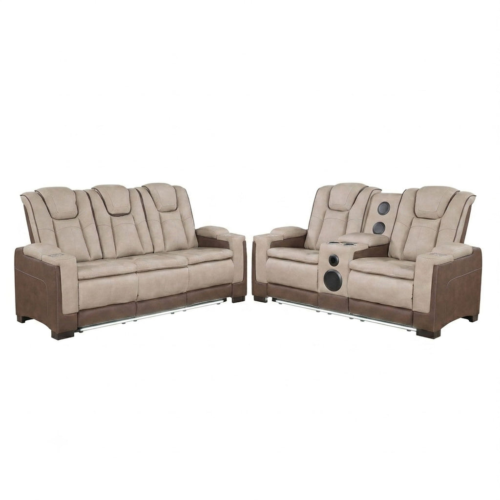 Bruno - Power Reclining Living Room Set With LED Lighting