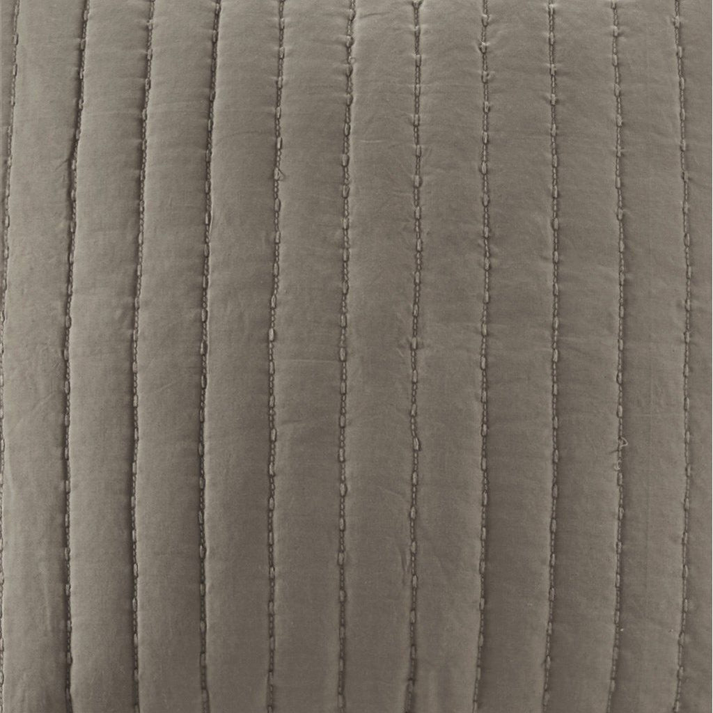 Camila - Quilted Euro Sham - Taupe