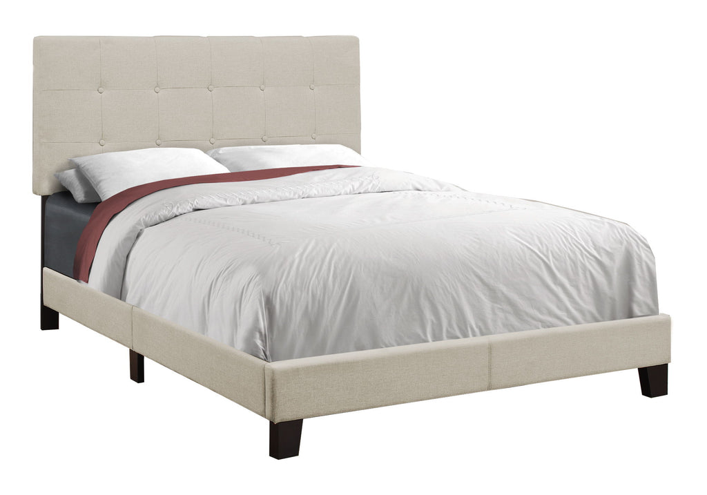 Bed, Upholstered, Frame Only, Transitional