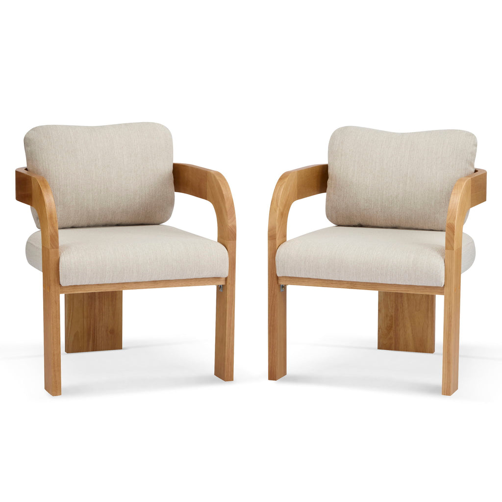 2 Pack Dining Chairs With Pillow Back