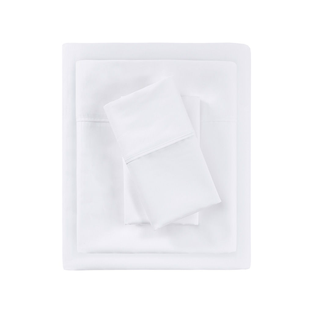 1000 Thread Count - HeiQ Smart Temperature Cotton Blend 4 Piece Sheet Set - White