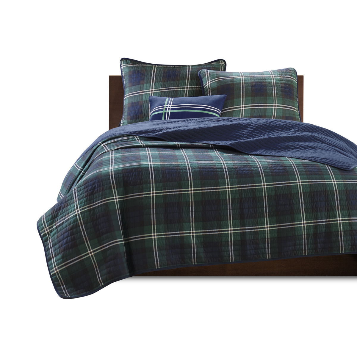 Mi Zone Brody - Reversible Coverlet Set - Blue