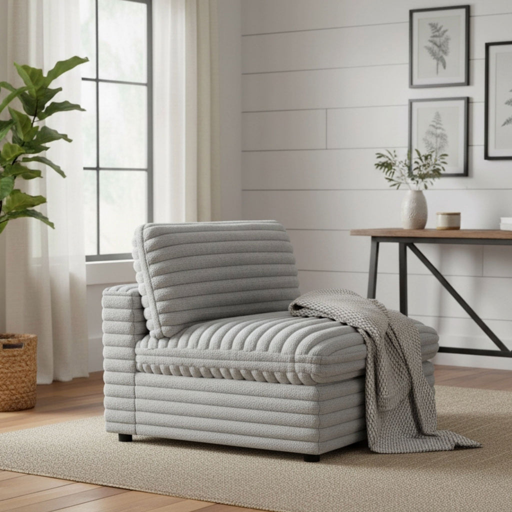 Jenny - rmless Slipper Chair - Gray