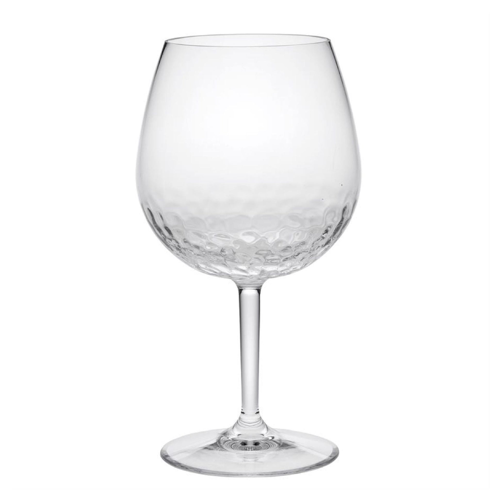 Tritan - Leadingware Unbreakable Wine Glass Set With Hammer Design Bpa Free Plastic, 22Oz - Clear