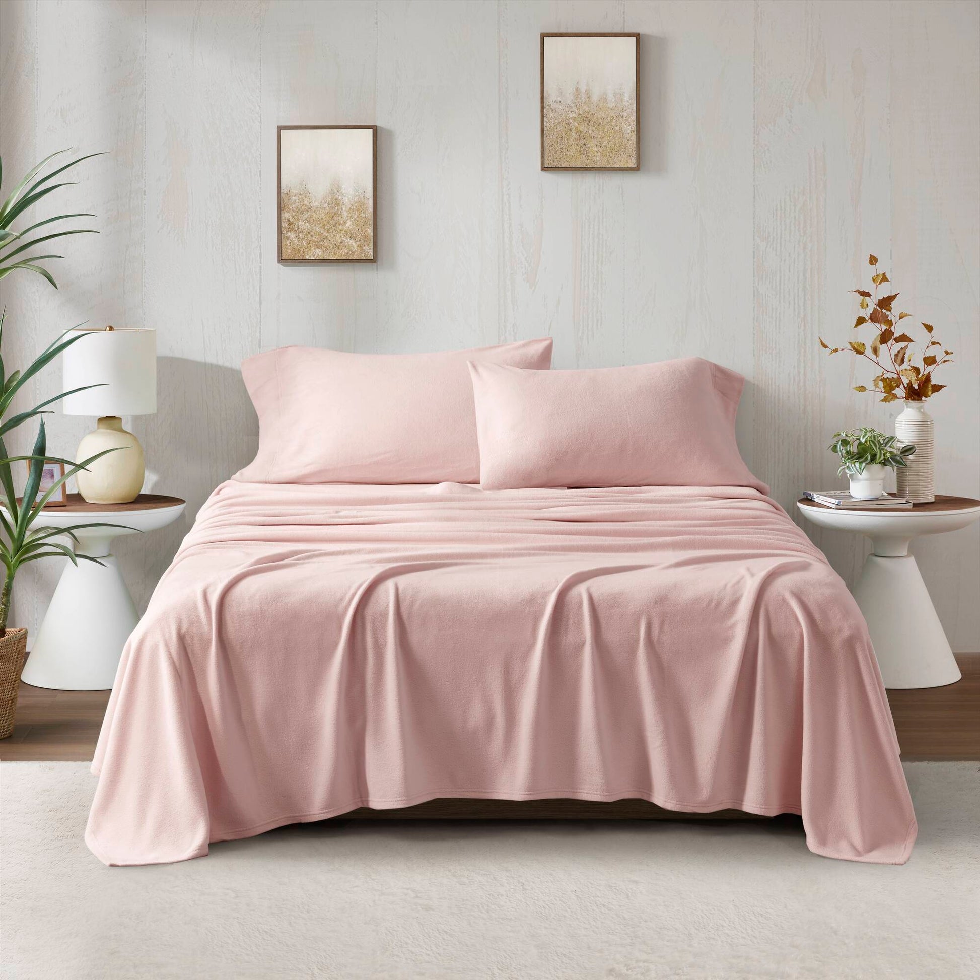 Micro Fleece - Twin Long Sheet Set - Blush