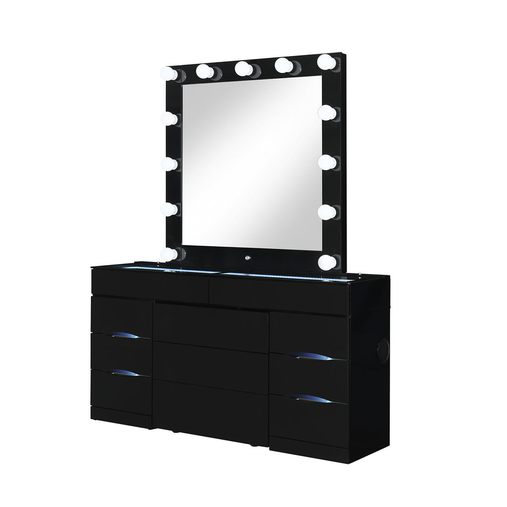Elisa - Vanity Set With Stool And LED Bulbs