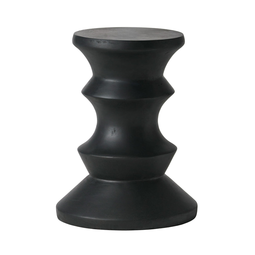 Side Table Modern Concrete Accent Piece - Black