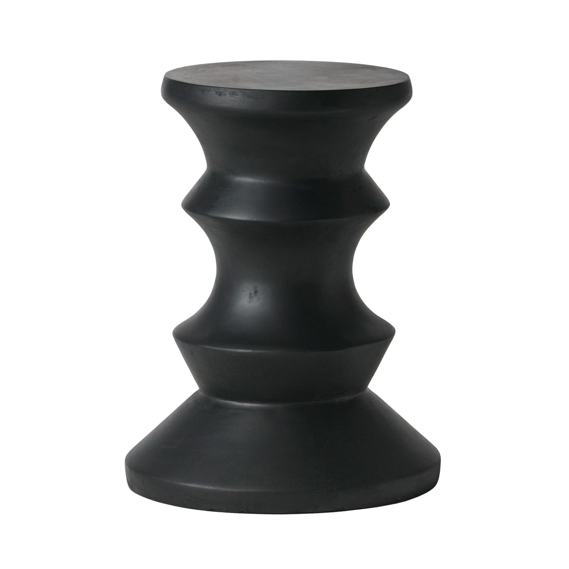 Side Table Modern Concrete Accent Piece - Black