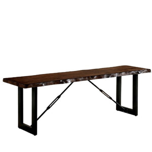 U - Shape Bench With 2 Tone - Black / Walnut