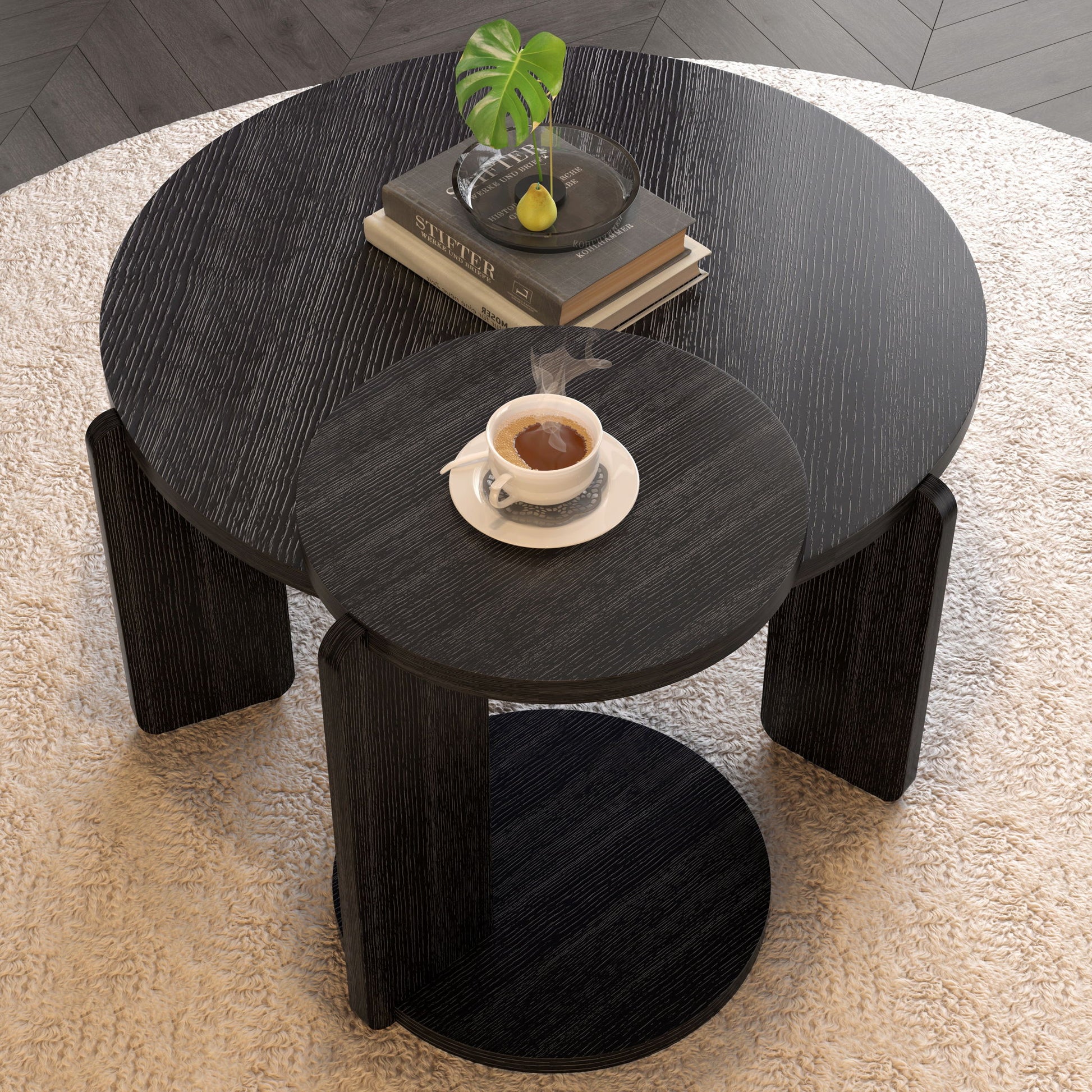 Round Coffee & End Table Set