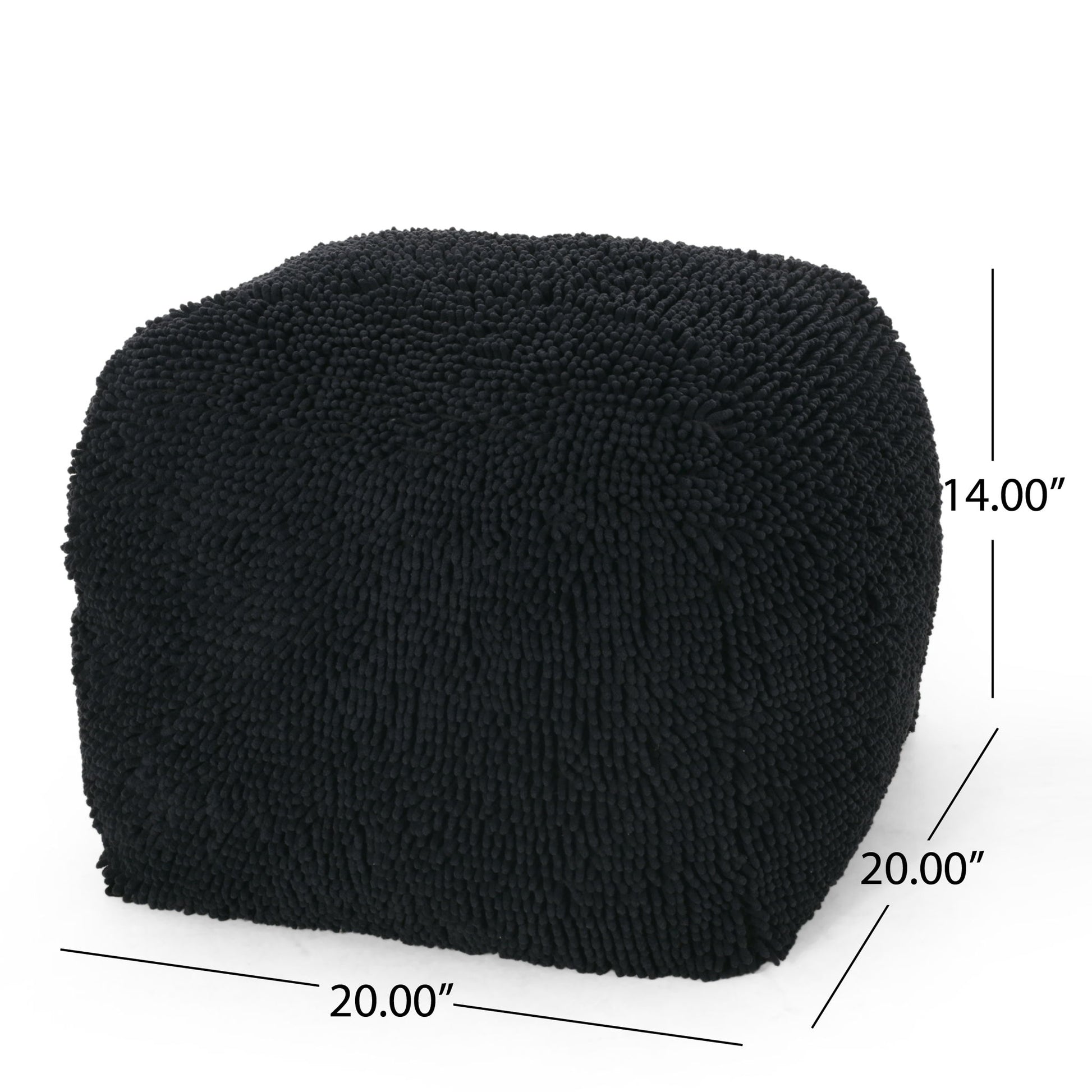 Spongy Microfiber Square Pouf Soft Seating