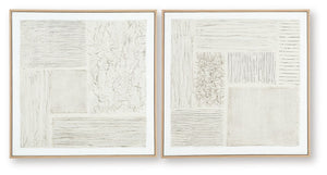 Andorfield - Wall Art Set (Set of 2) - Beige / Black / White