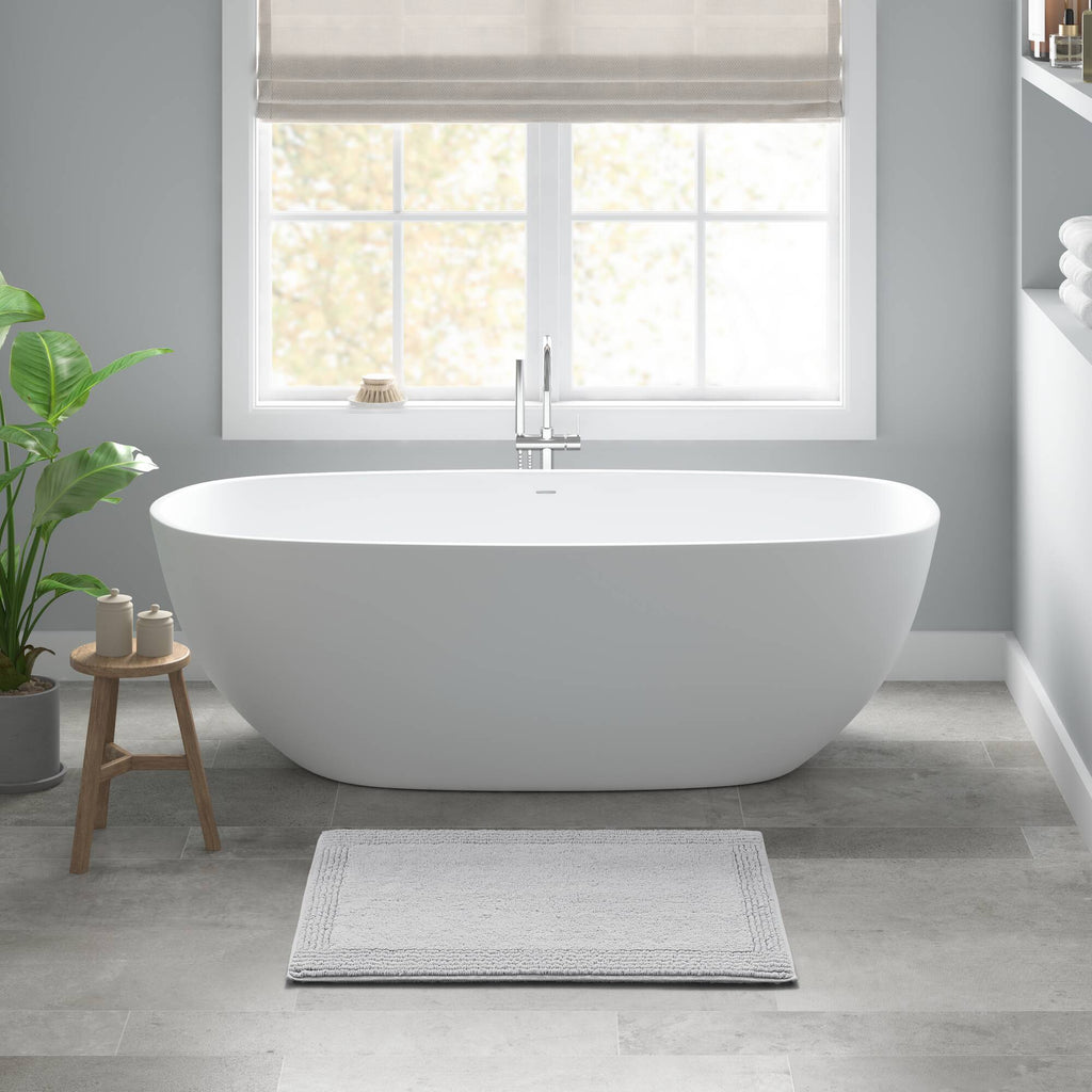 Splendor - 24" x 60" Tufted Reversible Bath Rug - Gray