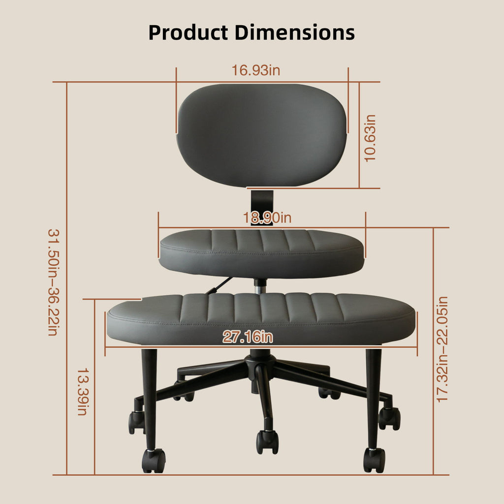 Ergonomic Cross Legged Office Chair With Back Support