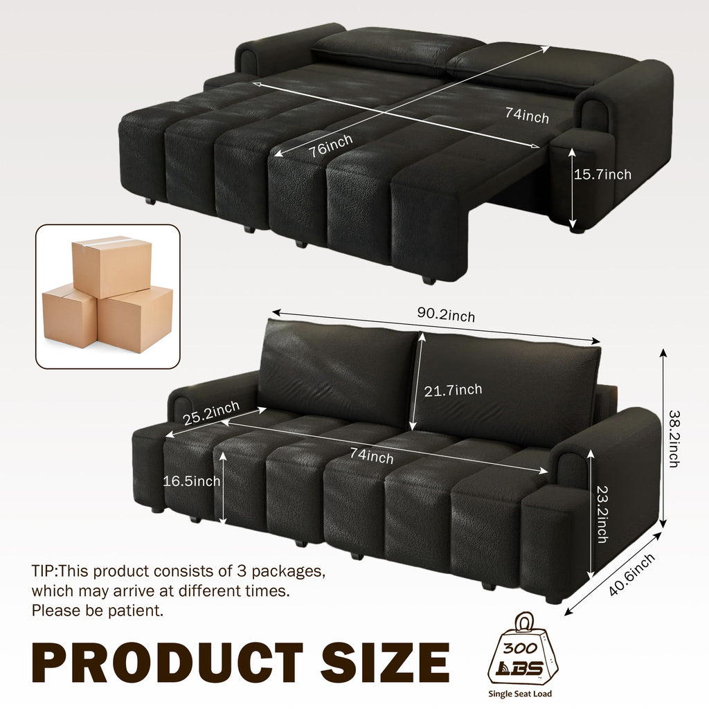 4-Seater Modern Couch With Seats Storage